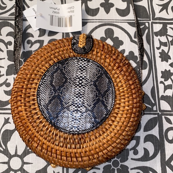 NWT python wooden bag from Romeo Roma - Picture 2 of 5